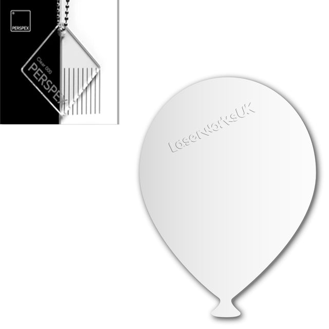 Acrylic Balloons - Party Balloon Blanks (10cm Pack of 5) - Laserworksuk