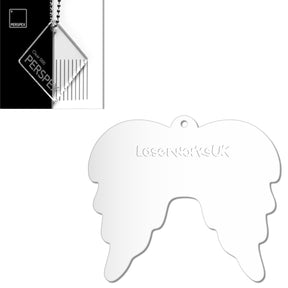 Acrylic Christmas Angel Wings Blanks (10cm Pack of 5) - Laserworksuk