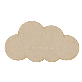 Wooden Cloud For Crafts - Mdf Blanks - LaserworksUK