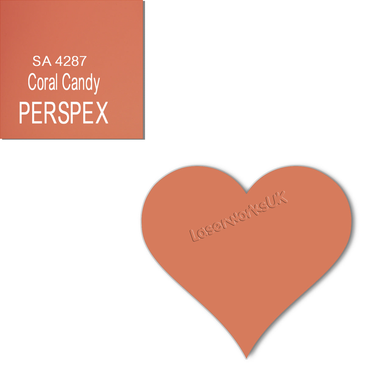 Acrylic Heart Blanks (8cm Pack of 7) - Laserworksuk