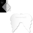 Acrylic Christmas Angel Wings Blanks (12cm Pack of 5) - Laserworksuk