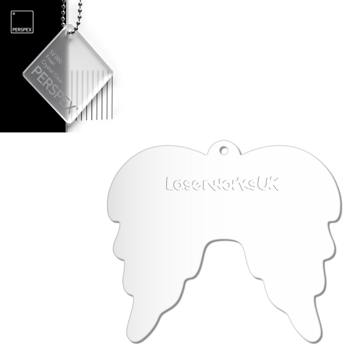 Acrylic Christmas Angel Wings Blanks (10cm Pack of 5) - Laserworksuk