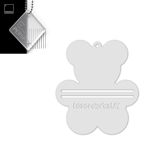 Acrylic Teddy Bear Money Holder Blanks (Pack of 3) - Laserworksuk