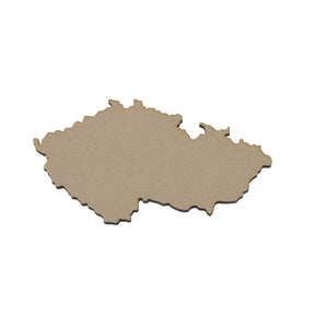 Wooden Czech Republic Map - Czechia Map Shape - LaserworksUK