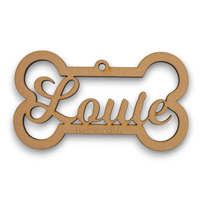 Personalised Dog Bone Christmas Bauble - Christmas Tree Decorations - LaserworksUK