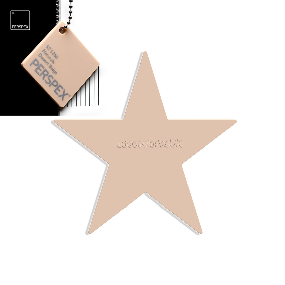 Star Shaped Acrylic Blanks - 25cm