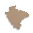 Wooden Devon Map - Laser Cut 3mm MDF Craft Blank - LaserworksUK