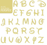 Acrylic Letters - 15cm High - Disney Font Perspex Letters & Numbers - 25 Colours - Laserworksuk