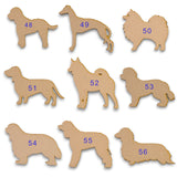 Wooden MDF Dog Craft Shapes - 60+ Breeds Available - Laserworksuk