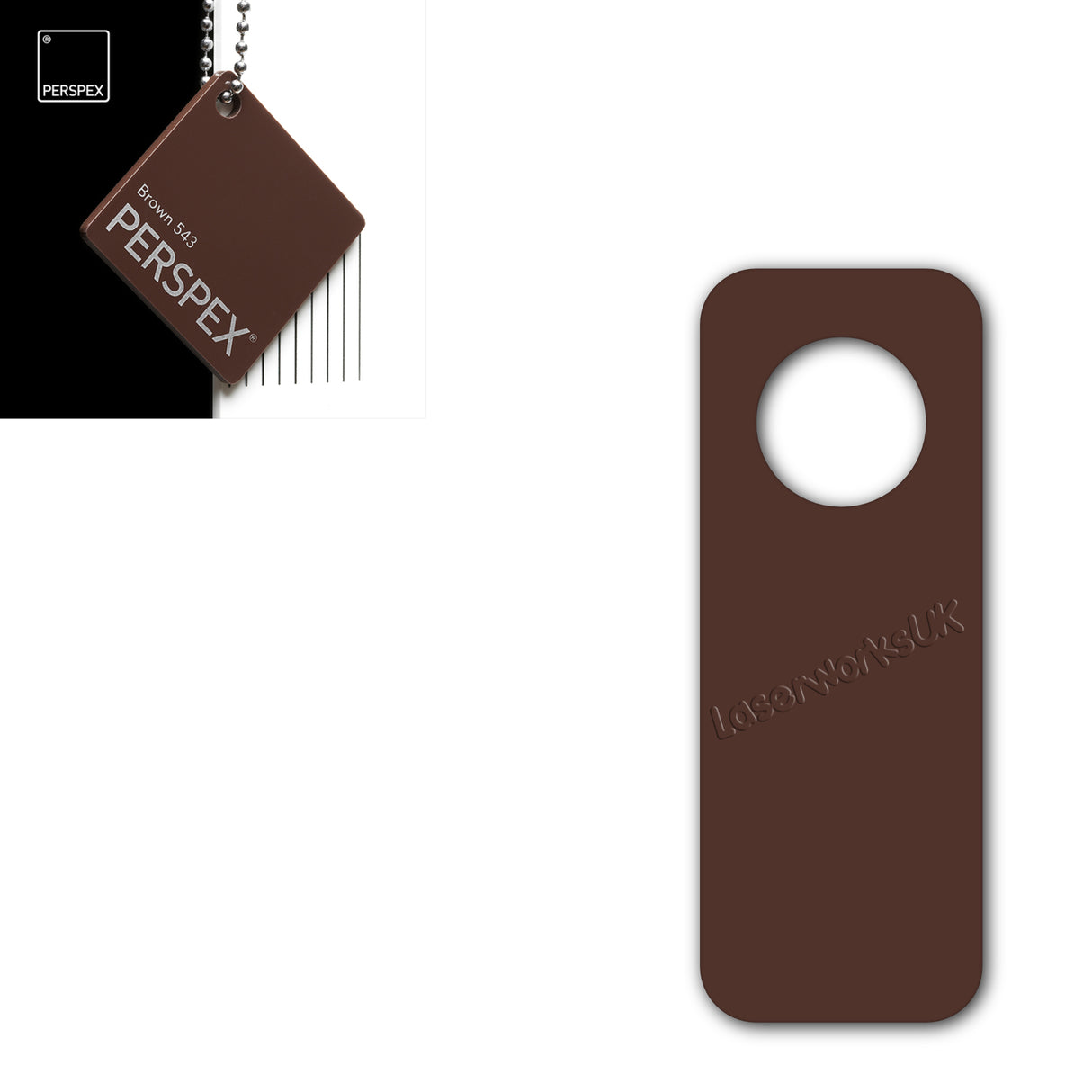 Acrylic Door Hanger Blanks - Style 2 - Laserworksuk