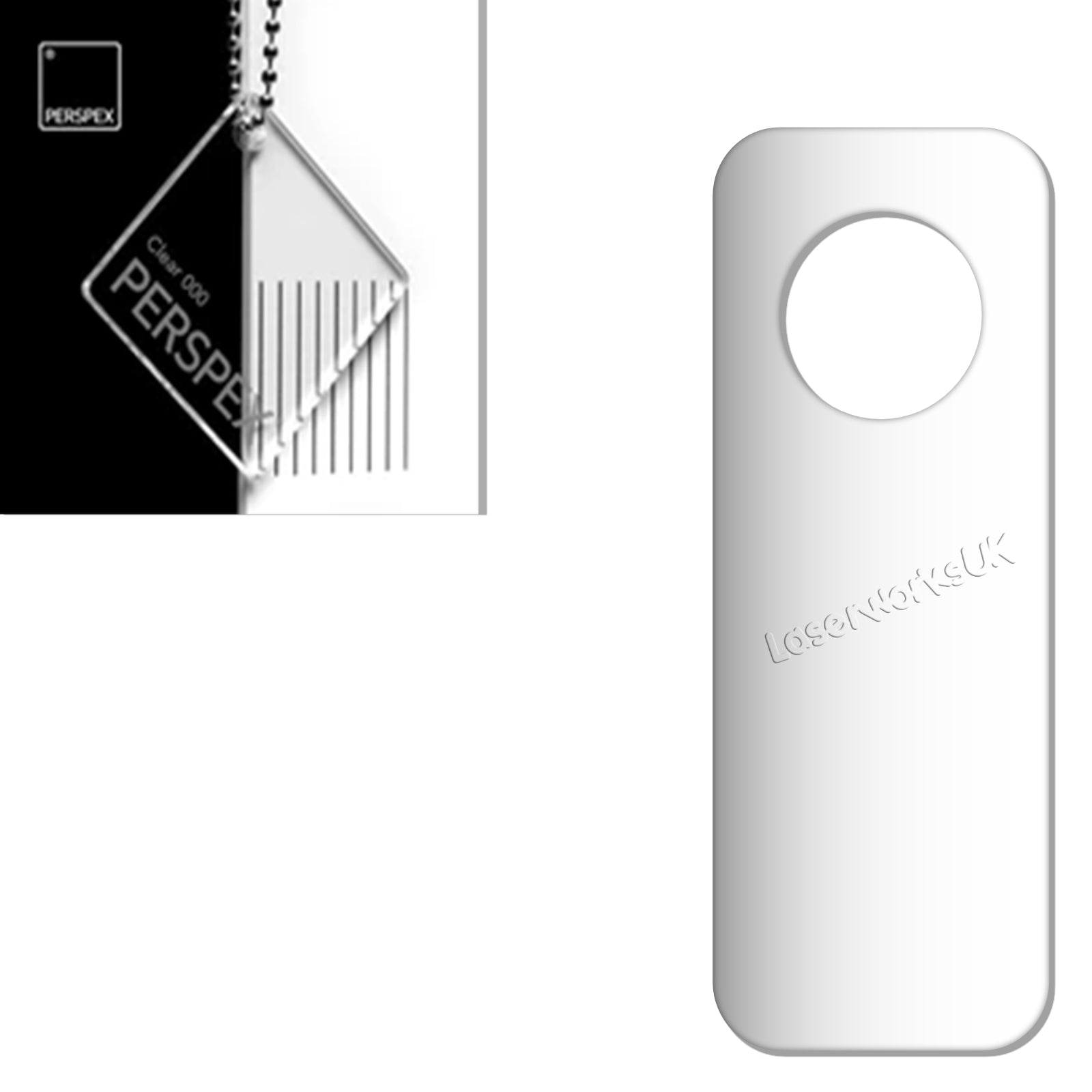 Acrylic Door Hanger Blanks - Style 2 - Laserworksuk