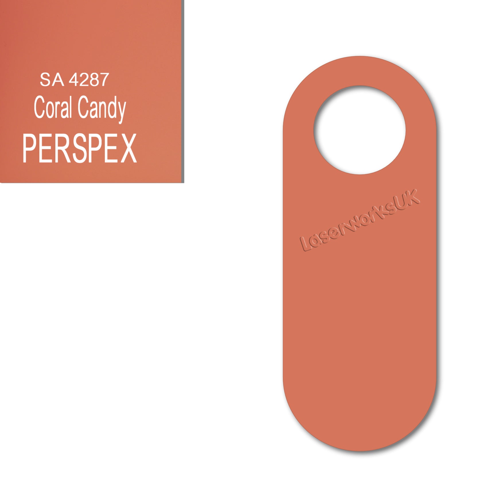 Acrylic Door Hanger Blanks - Style 4 - Laserworksuk