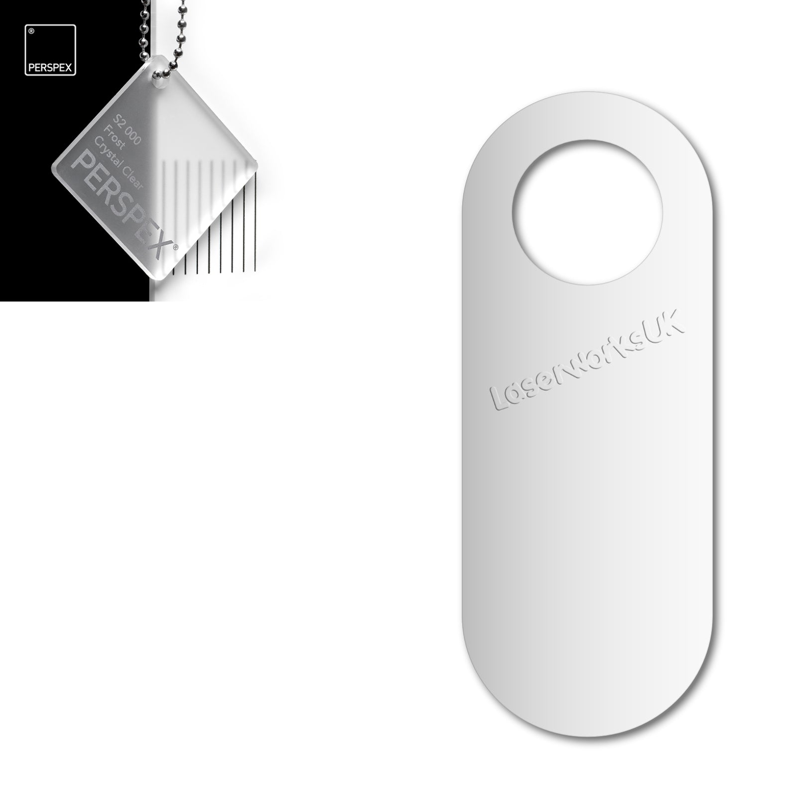 Acrylic Door Hanger Blanks - Style 4 - Laserworksuk