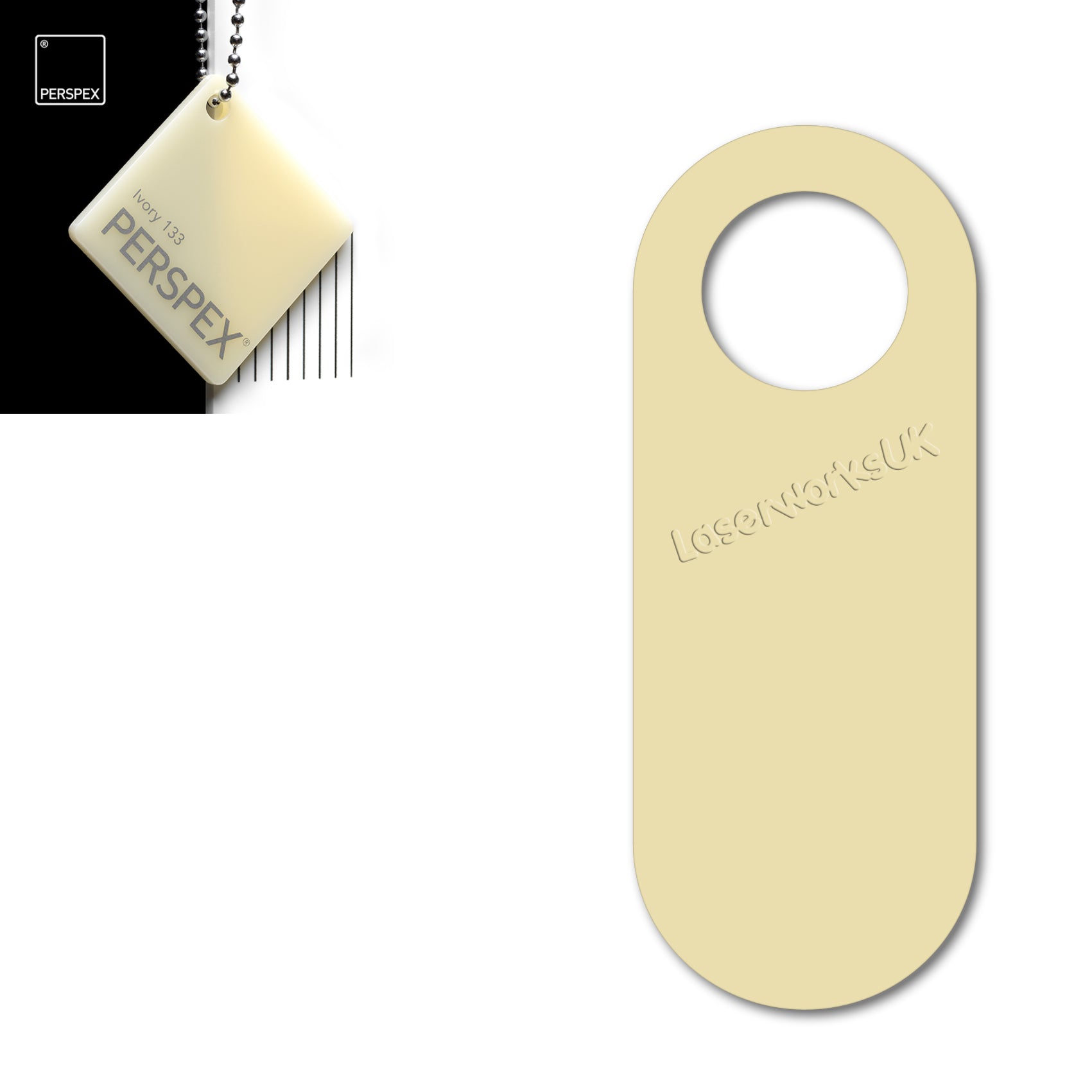 Acrylic Door Hanger Blanks - Style 4 - Laserworksuk