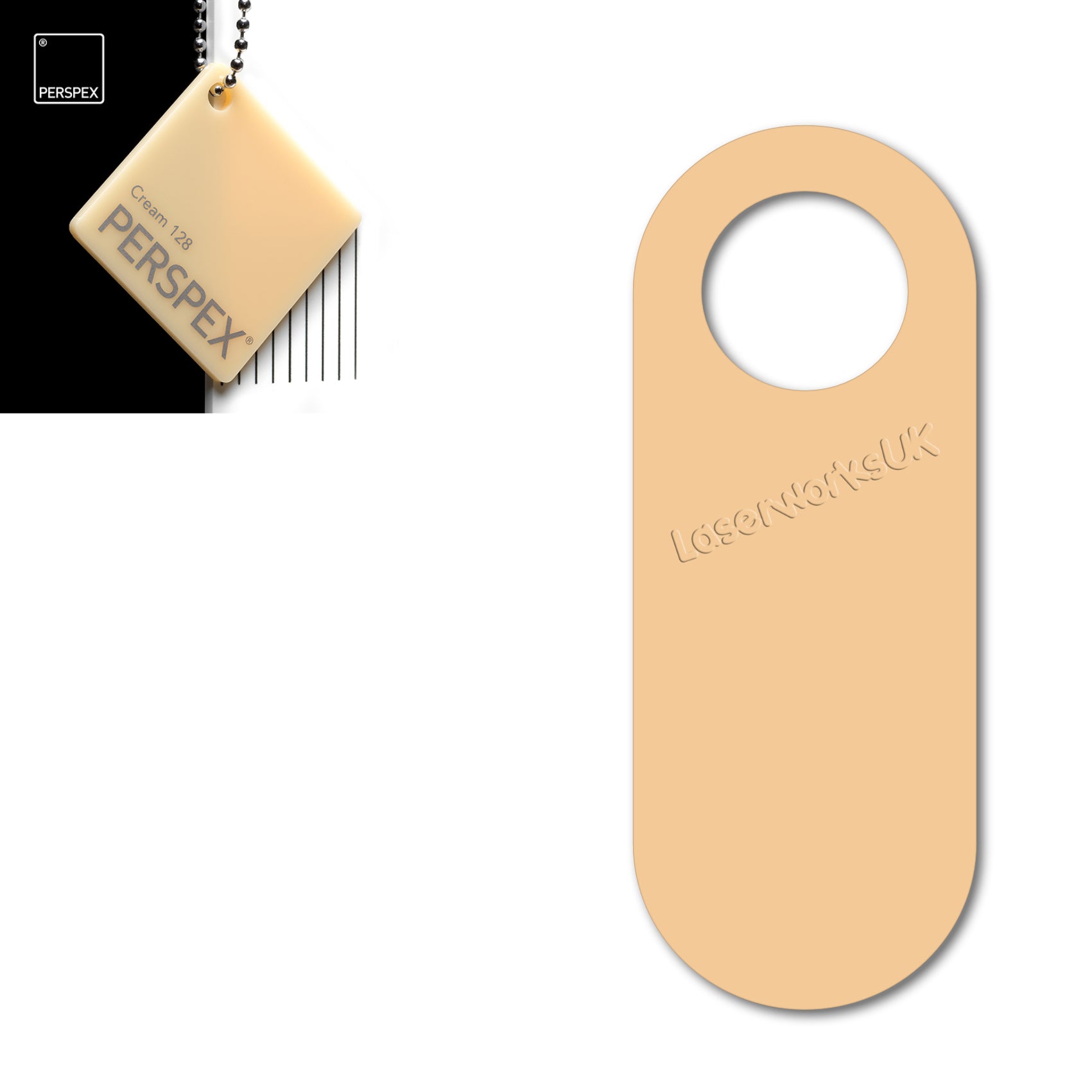 Acrylic Door Hanger Blanks - Style 4 - Laserworksuk