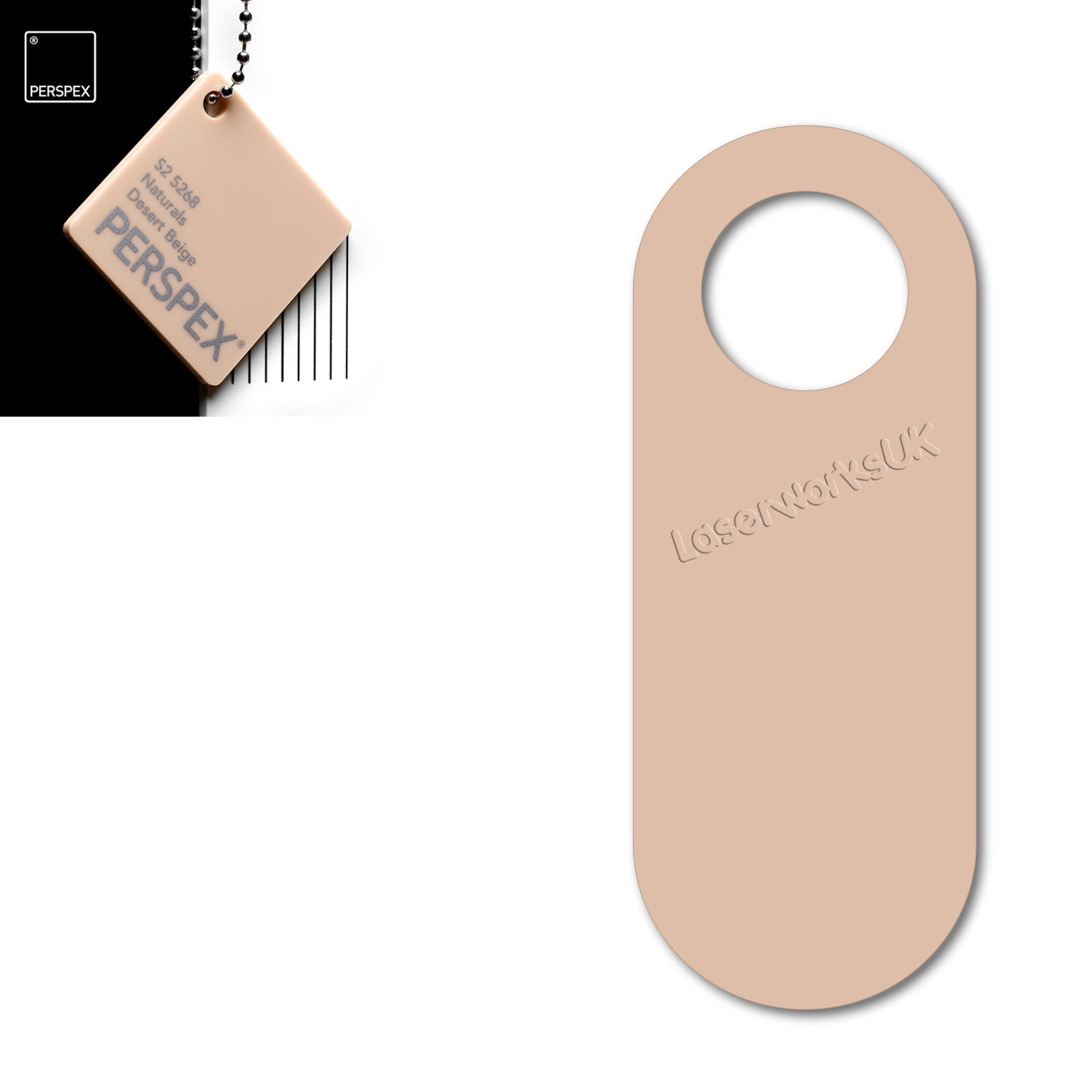 Acrylic Door Hanger Blanks - Style 4 - Laserworksuk