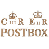EIIR CIIR Letters and Crown - Wedding Post Box Sign - Laserworksuk