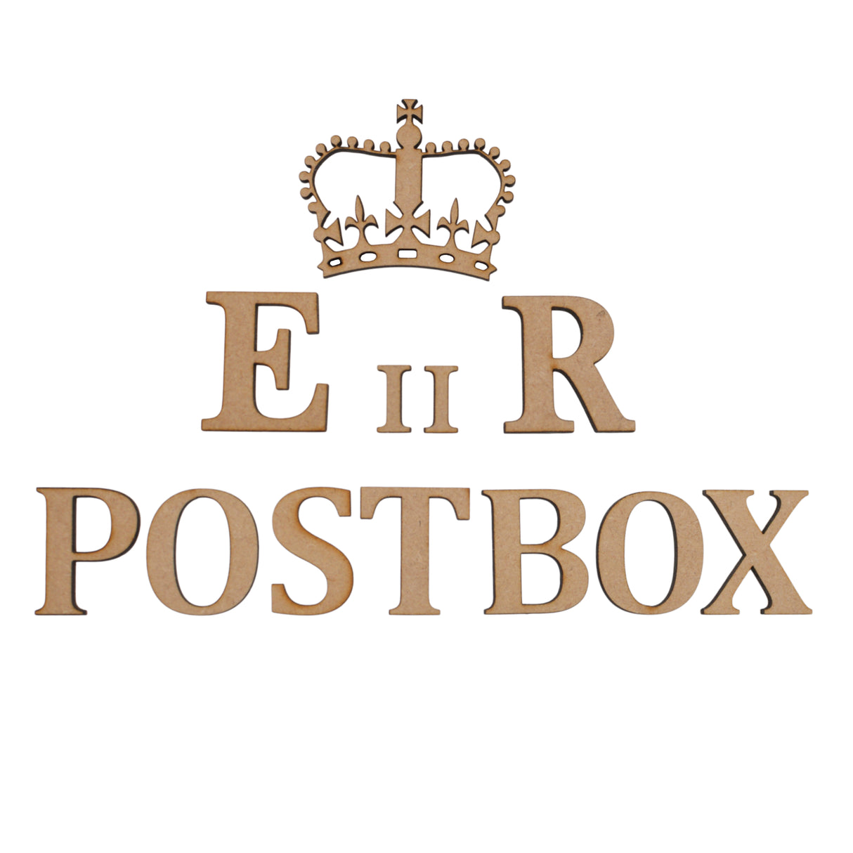EIIR CIIR Letters and Crown - Wedding Post Box Sign - Laserworksuk