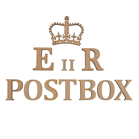 EIIR CIIR Letters and Crown - Wedding Post Box Sign - Laserworksuk