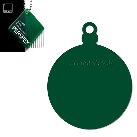 Acrylic Christmas Bauble Blanks (8cm Pack of 6) - Laserworksuk