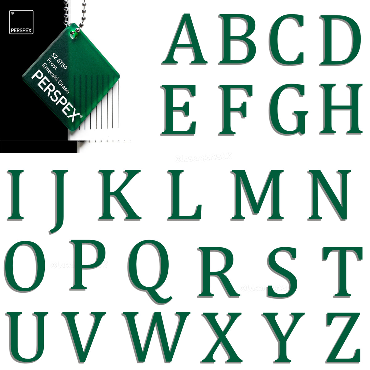 Acrylic 7.5cm High Letters & Numbers - 40+ Colours - Multi Buy Discounts - Laserworksuk