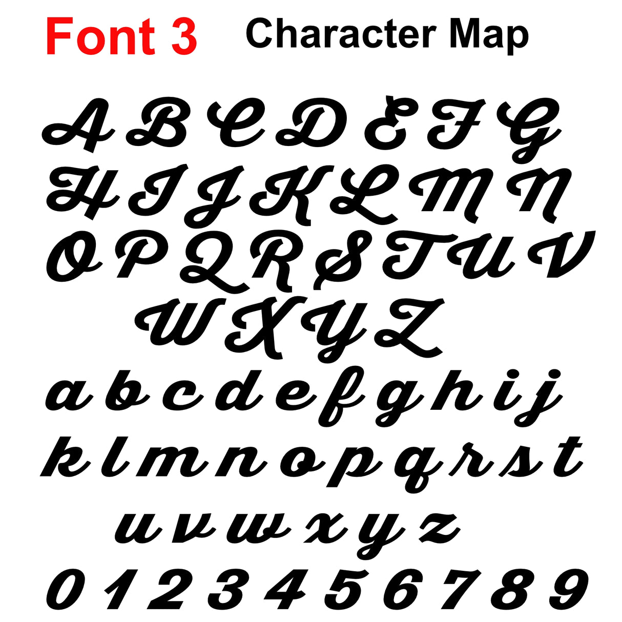Personalised Script Names Words & Letters | Laserworksuk - LaserworksUK
