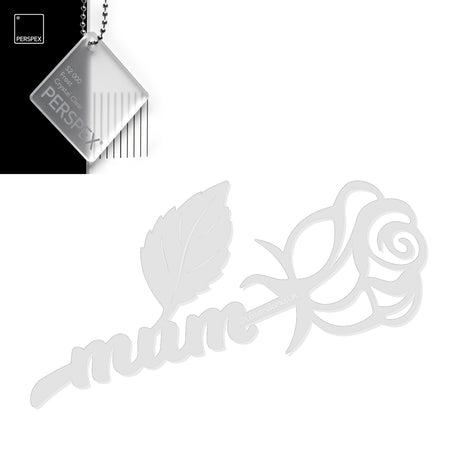 Acrylic Mothers Day Rose - Laserworksuk