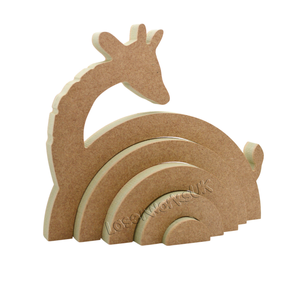Giraffe Stacking Rainbow -18mm MDF Nursery Décor