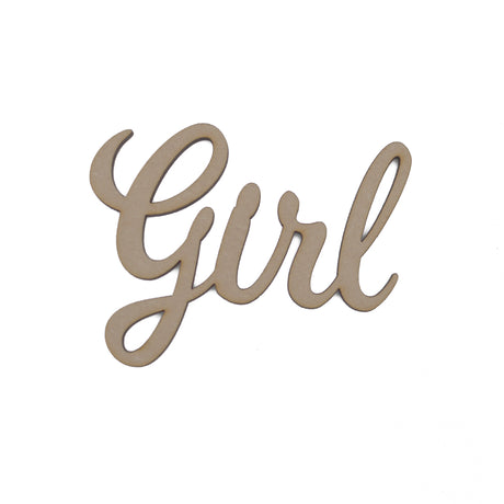 3x Girl Script Words - MDF Boy Name - Wooden Words - LaserworksUK