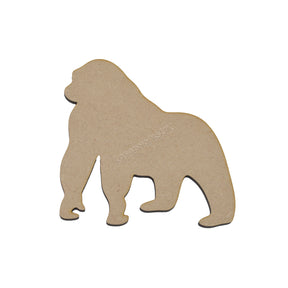 Wooden Gorilla - MDF Silverback Craft Shapes - LaserworksUK