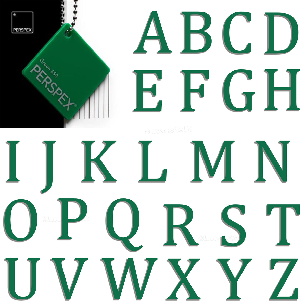 Acrylic 7.5cm High Letters & Numbers - 40+ Colours - Multi Buy Discounts - Laserworksuk