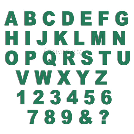 Ariel Bold 6cm Acrylic Letters & Numbers - 40 Different Colours - Laserworksuk