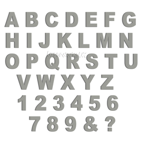 Ariel Bold 6cm Acrylic Letters & Numbers - 40 Different Colours - Laserworksuk