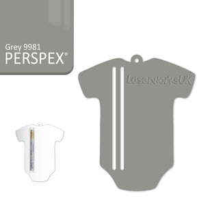 Acrylic Baby Vest - Bodysuit Money Holder Blanks (Pack of 5) - Laserworksuk