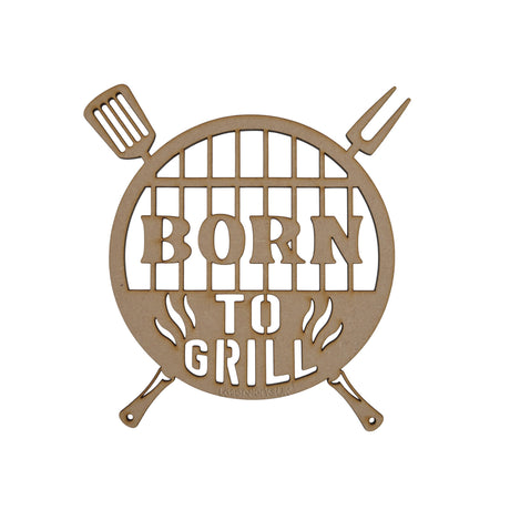Wooden Barbecue Sign - 3mm MDF Ready To Paint - LaserworksUK