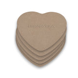 Wooden MDF Craft Hearts - Love Heart Sweet Shape - LaserworksUK