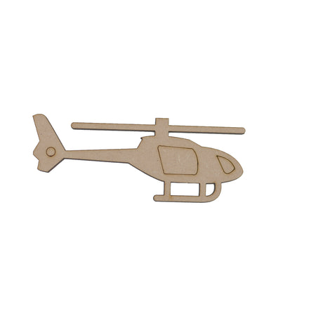 Wooden Helicopter - Chopper Blank Craft Shapes - LaserworksUK