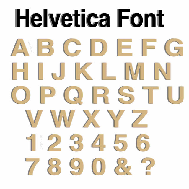 Wooden Alphabet Letters - Helvetica Bold Font - 2cm-40cm - LaserworksUK