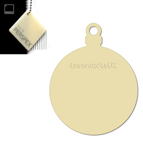 Acrylic Christmas Bauble Blanks (8cm Pack of 6) - Laserworksuk