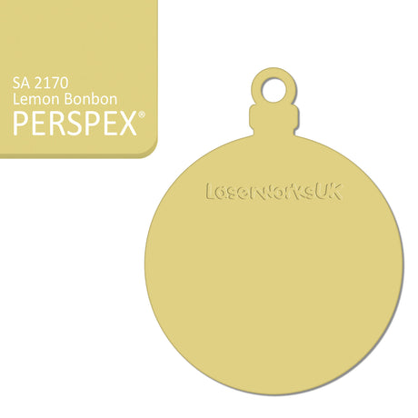 Acrylic Christmas Bauble Blanks (8cm Pack of 6) - Laserworksuk