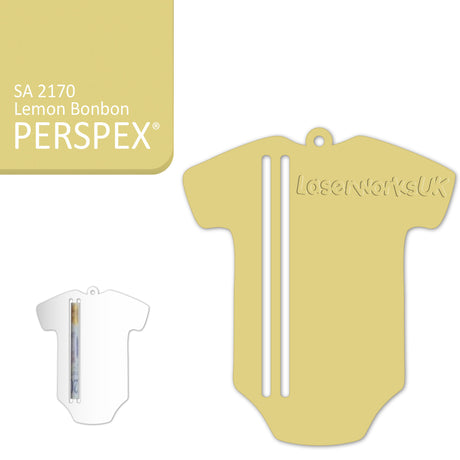 Acrylic Baby Vest - Bodysuit Money Holder Blanks (Pack of 5) - Laserworksuk