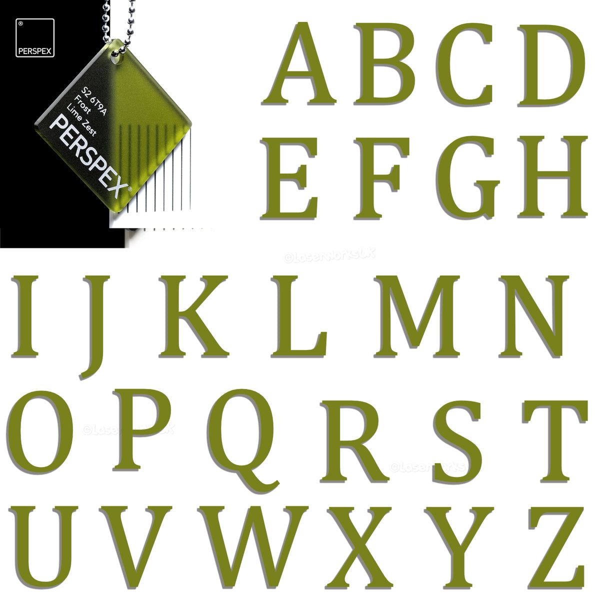 Acrylic 7.5cm High Letters & Numbers - 40+ Colours - Multi Buy Discounts - Laserworksuk
