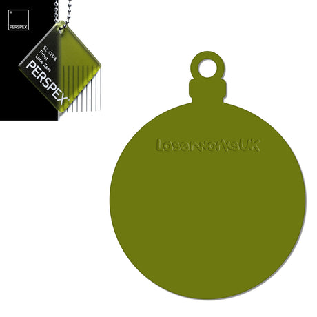 Acrylic Christmas Bauble Blanks (8cm Pack of 6) - Laserworksuk