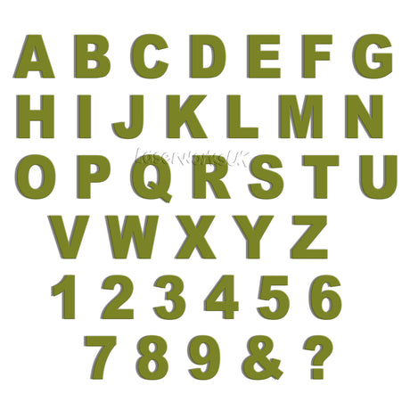 Ariel Bold 6cm Acrylic Letters & Numbers - 40 Different Colours - Laserworksuk