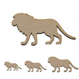 Wooden Lion MDF Safari Animal Craft Shapes - Laserworksuk