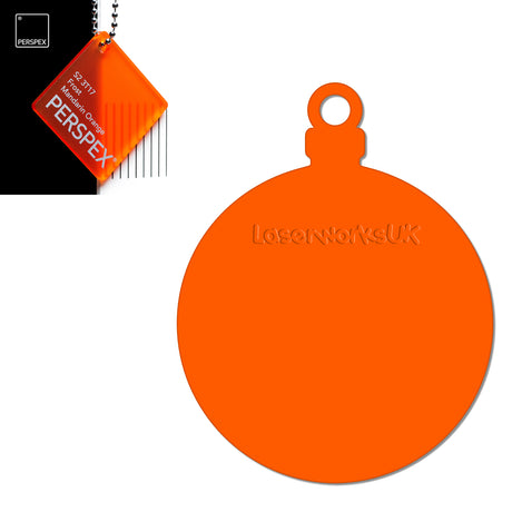 Acrylic Christmas Bauble Blanks (8cm Pack of 6) - Laserworksuk