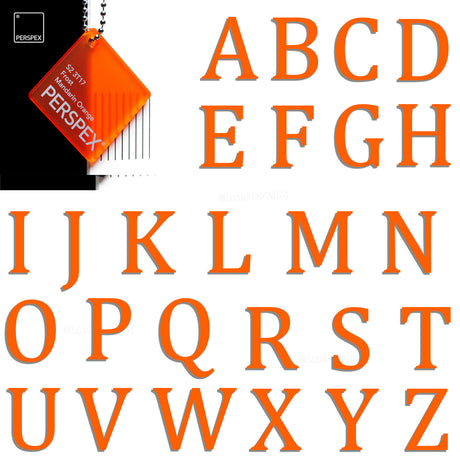 Acrylic 3cm High Letters & Numbers - 40 Colours - Multi Buy Discounts - Laserworksuk