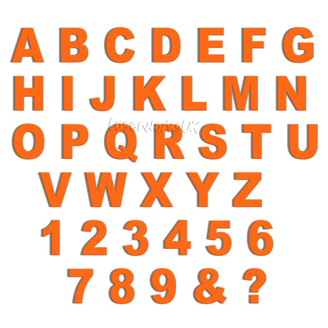 Ariel Bold 10cm Acrylic Letters & Numbers - 40 Different Colours - Laserworksuk