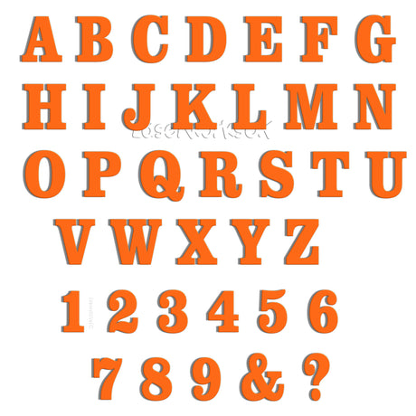 Acrylic 3cm High Letters & Numbers - 40 Colours - Multi Buy Discounts - Laserworksuk