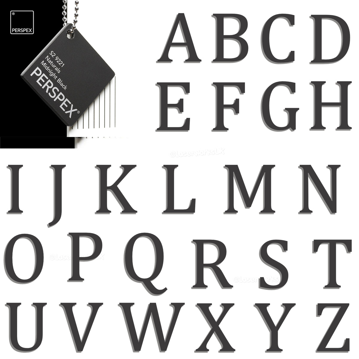 Acrylic 7.5cm High Letters & Numbers - 40+ Colours - Multi Buy Discounts - Laserworksuk